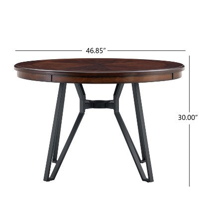 Christopher Knight Home Cassius 5 Piece Wood and Iron Dining Set