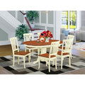 HomeStock Dining Room Set With Leaf And 6 Chairs Contemporary Style 18178