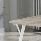 Alwynn White and Natural Wood 5-piece Dining Set, Dining Table with 4 Windsor Chairs