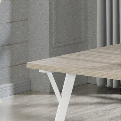 Alwynn White and Natural Wood 5-piece Dining Set, Dining Table with 4 Windsor Chairs