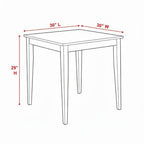 Kings Brand Furniture Kurmer 3 Piece Dining Set Natural Oak