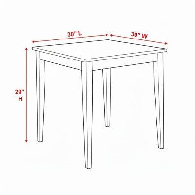 Kings Brand Furniture Kurmer 3 Piece Dining Set Natural Oak