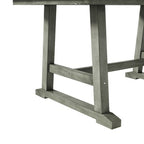 Farmhouse 6-Piece Wood Dining Table Set with Long Bench and 4 Dining Chairs-ModernLuxe