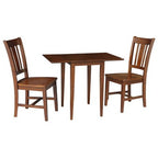 International Concepts Small Dual Drop Leaf Dining Table with 2 San Remo Splat