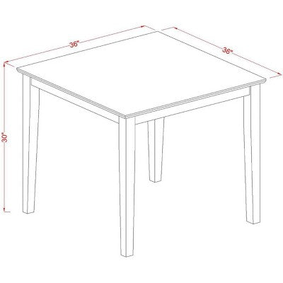 HomeStock Small Kitchen Table Set -Square Table And Kitchen Dining Chairs