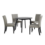 ChaletPosh 5 Pieces Dining Set with Linen Cover Dining Chair