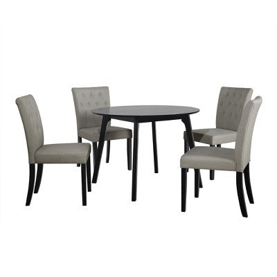 ChaletPosh 5 Pieces Dining Set with Linen Cover Dining Chair