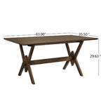 Christopher Knight Home Raisa 5 Piece Farmhouse Rubberwood Dining Set with Boucle Upholstered Chairs