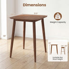 Costway 3 PCS Counter Height Kitchen Table with 2 Bar Stools, Fabric Upholstered Seats