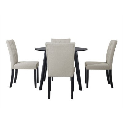 ChaletPosh 5 Pieces Dining Set with Linen Cover Dining Chair