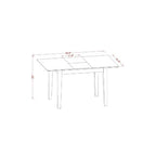 HomeStock 3-Piece Black Finish Rectangular Solid Wood Top With Butterfly Leaf Dining Table Set