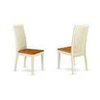 5 Piece Dining Set - Kitchen Table & 4 Chairs - Round Pedestal Table - Buttermilk Cherry Finish