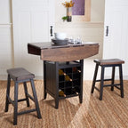 Casey 3 Piece Drop Leaf Pub Set - AMH8504 - Safavieh Couture