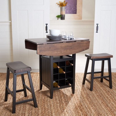 Casey 3 Piece Drop Leaf Pub Set - AMH8504 - Safavieh Couture