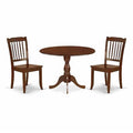 3-Piece Mahogany Finish Solid Wood Top Dining Room Set (Seats-4)