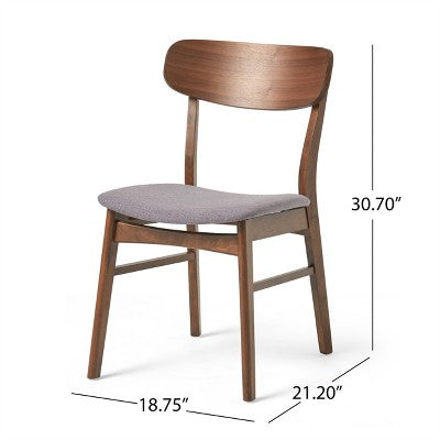 GDFStudio Balfern 5 Pieces Mid Century Modern Upholstered Wood Dining Set