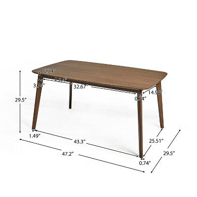 Christopher Knight Home Bryner Mid Century Modern Fabric Upholstered Wood 5 Piece Dining Set