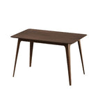 Small Space Dining Set for 4, 5 Pieces Rectangular Solid Wood Table Set with 4 Upholstered Chairs for Kitchen, Mint,Walnut