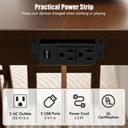 Costway 4-Piece Bar Table Set w/ Power Outlet Counter-Height Table & 3 Bar Stools