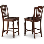 HomeStock Counter Height Dining Set Black Butterfly Leaf Table 8 Chairs