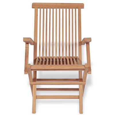 vidaXL Garden Table And Chair Warm wood color Solid Teak wood 5-Piece Set