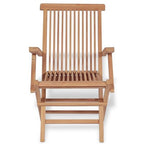 vidaXL Garden Table And Chair Warm wood color Solid Teak wood 5-Piece Set