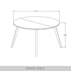 ChaletPosh 5 Pieces Dining Set with Linen Cover Dining Chair