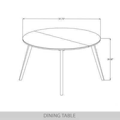 ChaletPosh 5 Pieces Dining Set with Linen Cover Dining Chair