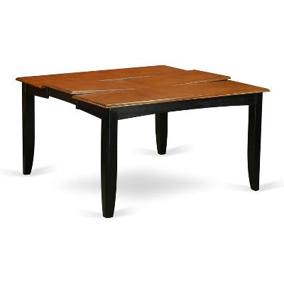 HomeStock 9 Piece Dining Room Table Set Black Cherry Square Table with Butterfly Leaf