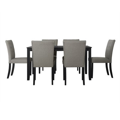 ChaletPosh 7 Pieces Dining Set with Linen Cover Dining Chair