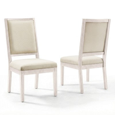 Modern Dining Set - 80 Table + 6 Cushioned Chairs, Solid Wood Frame, 400lbs Table Capacity, Easy Assembly