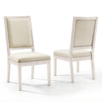 Modern Dining Set - 80 Table + 6 Cushioned Chairs, Solid Wood Frame, 400lbs Table Capacity, Easy Assembly