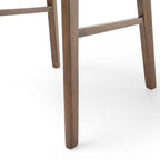 GDFStudio Alexis Mid Century Modern 7 Piece Fabric and Upholstered Rubberwood Dining Set