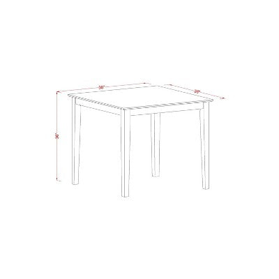 Counter Height Dining Set - Modern Pub Table & Chairs - Square High Table for Kitchens & Dinettes