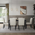 ChaletPosh 7 Pieces Dining Set with Linen Cover Dining Chair