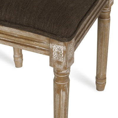 Christopher Knight Home Regan 7 Piece French Country Fabric Upholstered Wood and Cane Expandable Dining Set