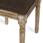 Christopher Knight Home Regan 7 Piece French Country Fabric Upholstered Wood and Cane Expandable Dining Set