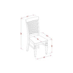 Dinette Set 7 Piece - Kitchen Table with 6 Chairs - Solid Wood Dining Set - Extendable Table - Classic Design