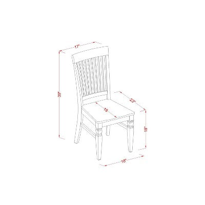 Dinette Set 7 Piece - Kitchen Table with 6 Chairs - Solid Wood Dining Set - Extendable Table - Classic Design