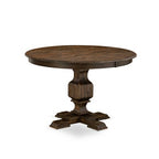 Round Dining Table Set With 6 Chairs Linen Fabric Parsons Style Dining Set