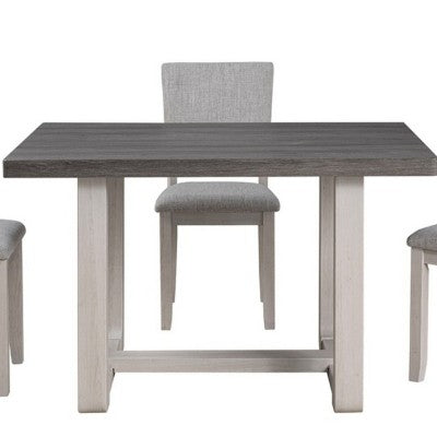 GDFStudio Carter Transitional 5-Piece Wood Dining Table Set with Upholstered Chairs