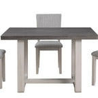 GDFStudio Carter Transitional 5-Piece Wood Dining Table Set with Upholstered Chairs