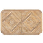 6 PCS Rubber Wood Dining Table Set with Beautiful Wood Grain Veneer Tabletop and Soft Cushion-ModernLuxe