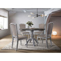 Roundhill Furniture Iris Wood Dining Set, Weathered White, 5-Piece