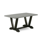 HomeStock 6-Piece Rectangle Natural Oak Finish Solid Wood Top Dining Table with 1-Bench, 4-Chairs