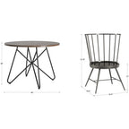 Norfolk Walnut Finish Round 5-Piece Dining Set - INSPIRE Q