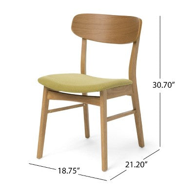 GDFStudio Balfern 5 Pieces Mid Century Modern Upholstered Wood Dining Set