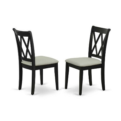 3-Piece Black and Cherry Finish Solid Wood Top - Dining Room Set - Seats 4