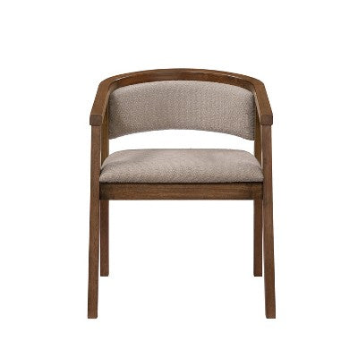 Christopher Knight Home Simon 5 Piece Mid-Century Modern Rubberwood Dining Set with Boucle Upholstered Chairs