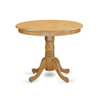 HomeStock Modern 5 Piece Round Dining Table Set Oak Finish